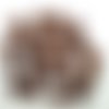 22 boutons en résine marron - 17mm - abd533