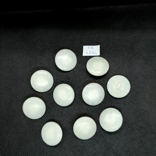 10 boutons en résine blanc cassé / ivoire - 25mm - tr4234