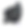 20 boutons en résine noir - 17mm - tr4238