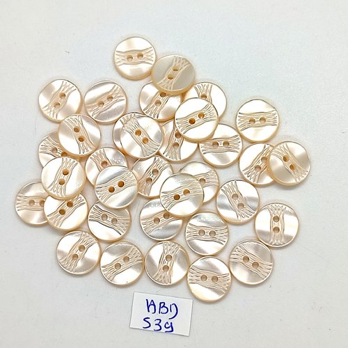 34 boutons en résine rose clair - 12mm - abd539