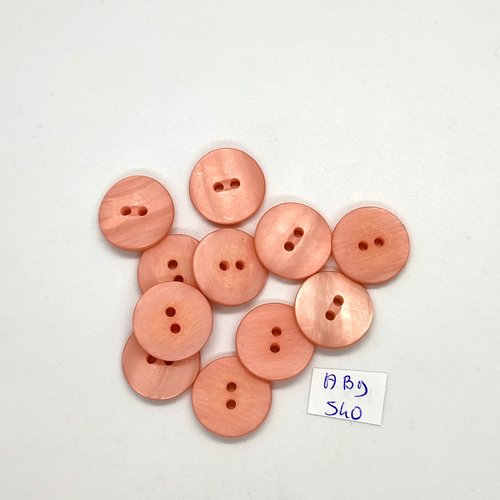 11 boutons en résine rose - 18mm - abd540