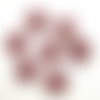 7 boutons en résine vieux rose - 27mm - abd543