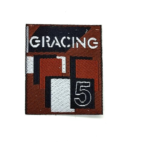 1 thermocollant / écusson à coudre - gracing - marron