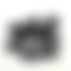 13 boutons en résine noir - 17mm - abd558