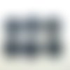 6 boutons en résine noir et gris - 38mm - abd589