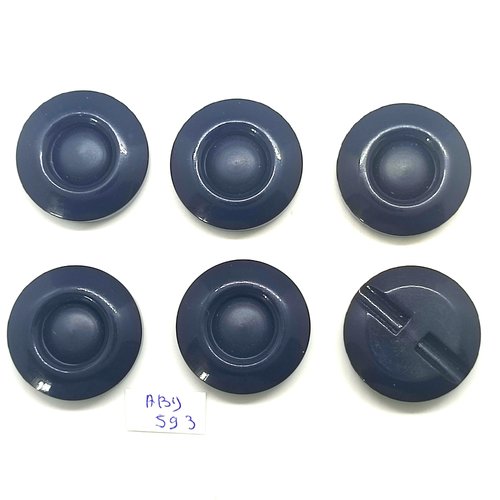 6 boutons en résine violet - 30mm - abd593