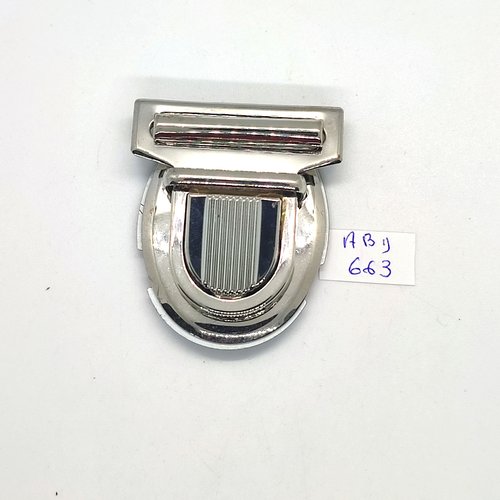 1 attache en métal - argenté - 45x55mm - abd663