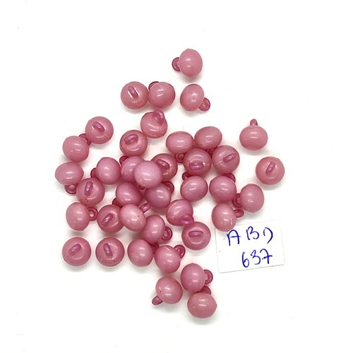 39 boutons en résine rose - 8mm - abd637