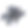 19 boutons en résine noir - 12mm - abd646