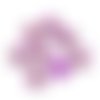 8 boutons en résine violet et doré - 23mm - abd650