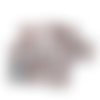 10 boutons en cuir marron- 21mm - abd654