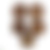 5 boutons en coco marron - 60mm - abd679