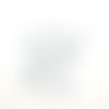20 boutons fantaisie en résine vert d'eau et blanc (éléphant) - 12mm - abd717