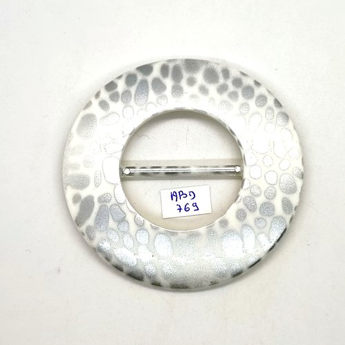 1 boucle de ceinture coulissante en résine gris dégradé - 81mm - abd769