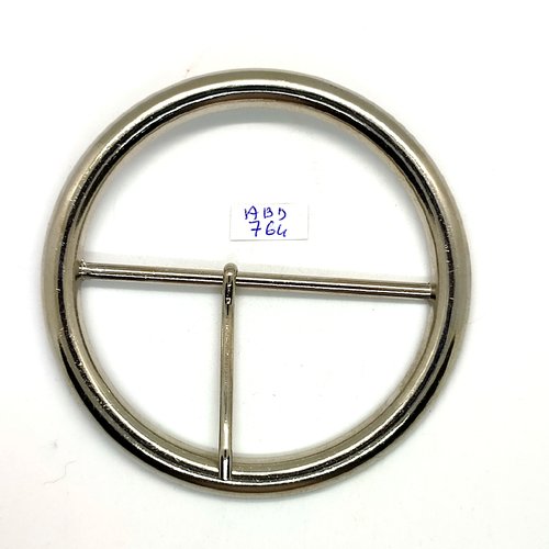1 boucle de ceinture en métal argenté - 9,8cm - abd764