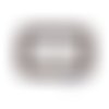 1 boucle de ceinture en cuir marron - 50x77mm - abd684