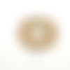 1 boucle de ceinture coulissante en paille beige - 50x63mm - abd770