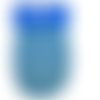 Lot 2 coudes imitation daim - a coudre ou thermocoller - bleu smoke