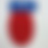 Lot 2 coudes imitation daim - a coudre ou thermocoller - rouge