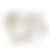 10 boutons en résine gris très clair -11mm - abd736