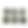 6 boutons en résine vert - vintage - 36mm - abd750