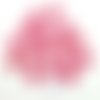 17 boutons en résine rose (fleur) - 15mm - abd786