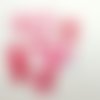 10 boutons en nacre rose foncé - 17mm - abd773