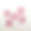 5 boutons en résine rose / fuchsia - 18mm - abd776