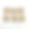 6 boutons en cuir beige - 23mm - tr4286