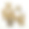 10 boutons en résine doré - 21mm - tr4279