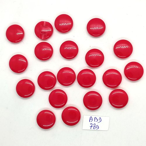 20 boutons en résine rose / fuchsia - 14mm - abd789