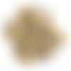 25 boutons en résine marron et beige - 15mm - tr4291