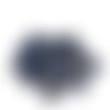 19 boutons en résine gris foncé / bleu - 14mm - tr4302
