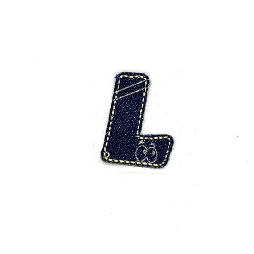 Lettre alphabétique l - thermocollant - bleu foncé