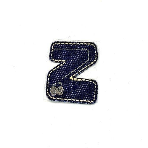 Lettre alphabétique z - thermocollant - bleu foncé