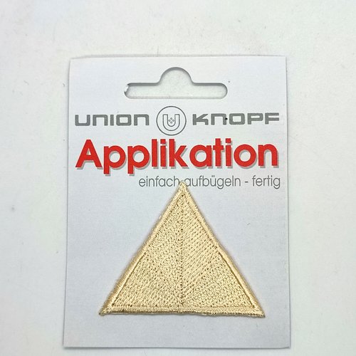1 thermocollant / écusson à coudre ivoire - triangle - 4,5cm