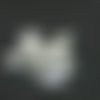 8 embouts en résine pour cordon blanc - 12mm - abd852