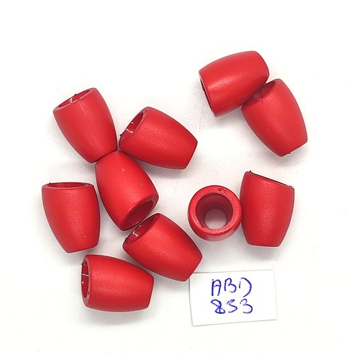10 embouts en résine pour cordon rouge - 12mm - abd853