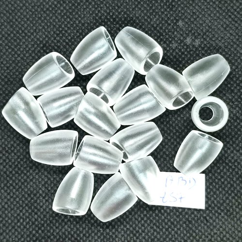 10 embouts en résine pour cordon transparent - 12mm - abd857