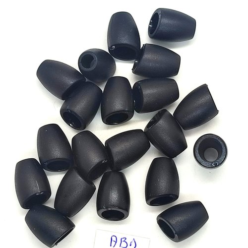 10 embouts en résine pour cordon noir - 12mm - abd855