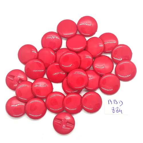 29 boutons en résine rouge - 15mm - abd884