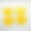 4 boutons en résine jaune (coeur) - 48mm - abd945