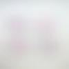 4 boutons en résine rose (coeur) - 48mm - abd944