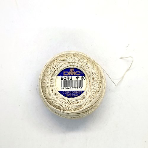 Fil coton pour crochet - cordonnet spécial - écru n°30 - dmc