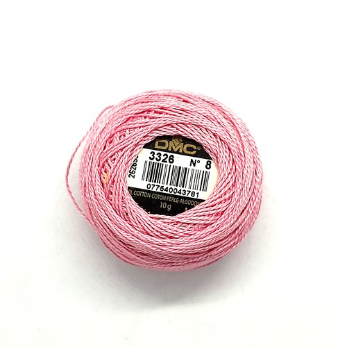 Fil coton pour crochet - coton perlé - rose n°8 - dmc