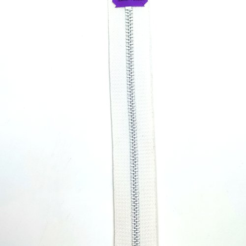 1 fermeture éclair filco blanc - 18cm - non séparable , maille métal