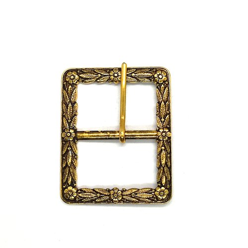 1 boucle de ceinture en métal doré - 56x70mm