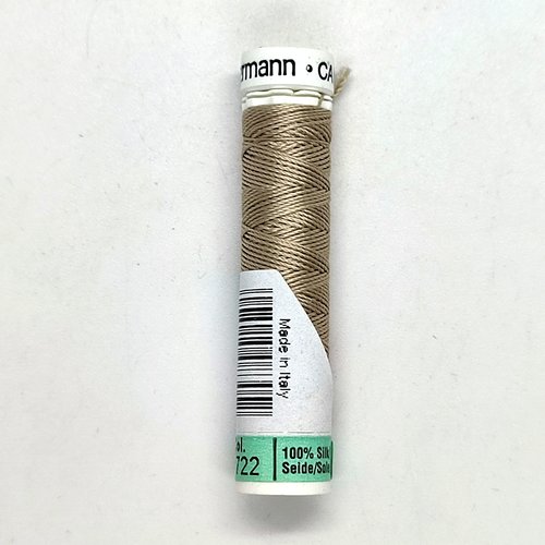 Fil de soie beige - gutermann - 10m - coloris 722