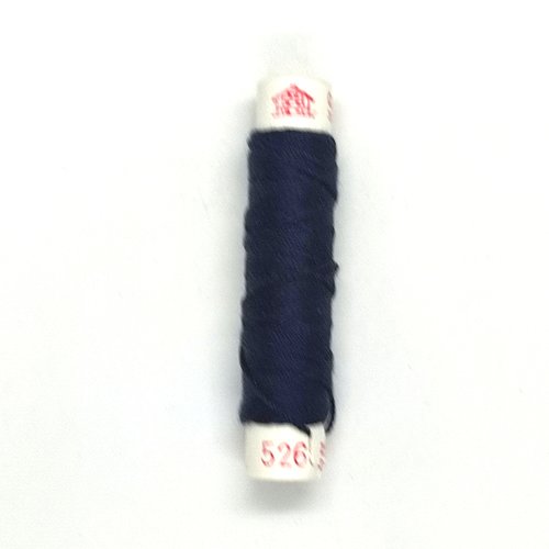 Fil de soie bleu foncé - calanda - 10m - coloris 526