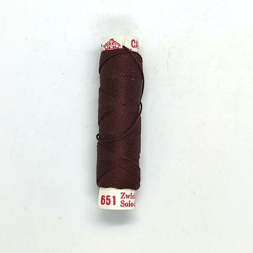 Fil de soie marron - calanda - 10m - coloris 651